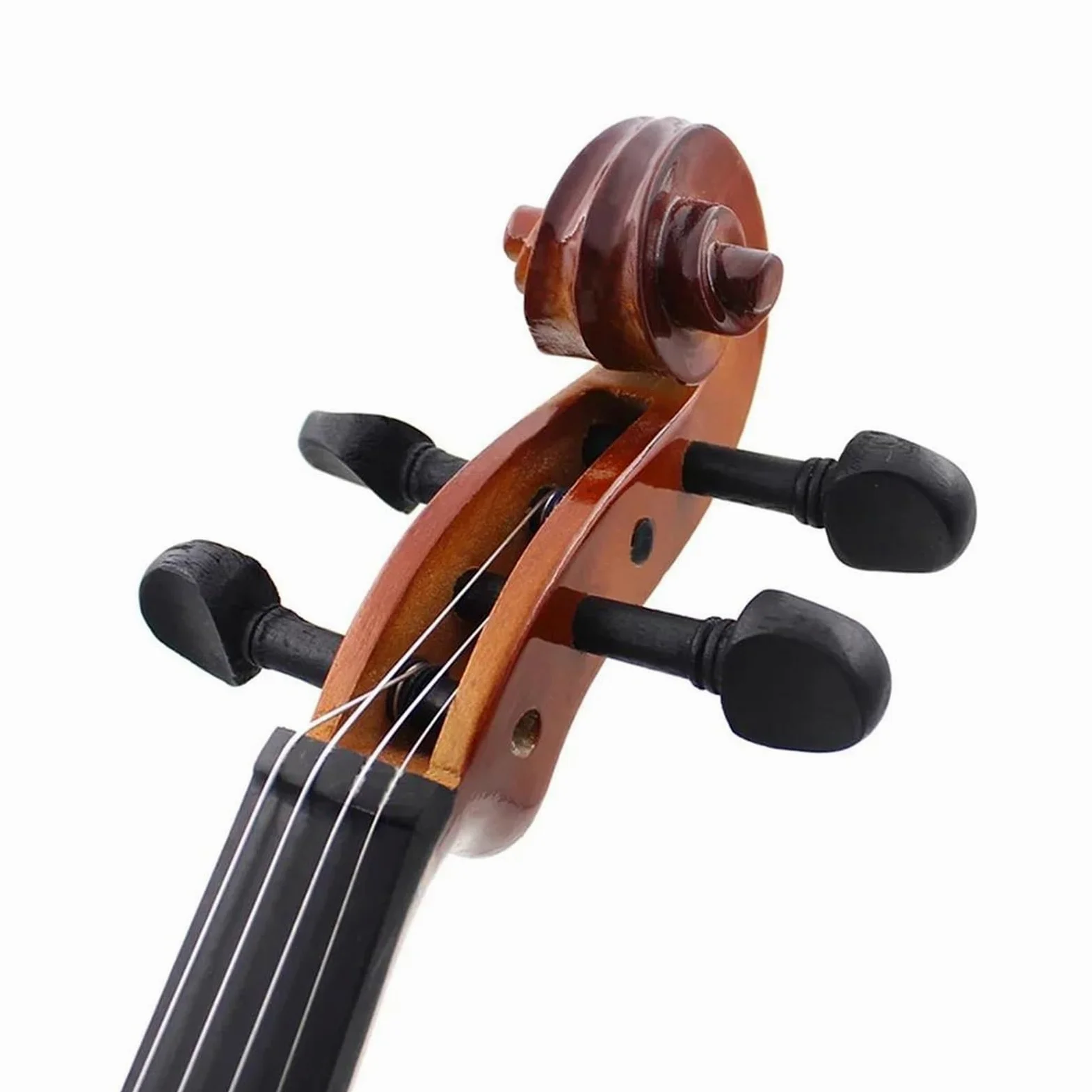 Violini Acustici Un Violino Acustico In Legno Massello Naturale Di Dimensioni Standard Perfetto Per I Principianti.(1/8)