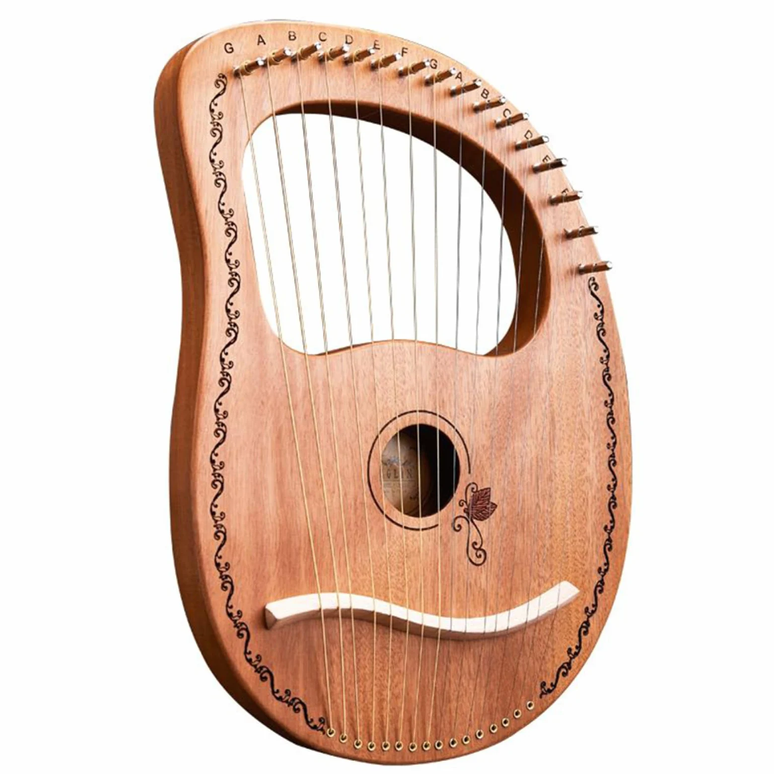 Strumento lira, arpa lira | Strumento a corde con corpo in mogano Lyra | Harp - professionale per arpa in mogano per famiglie di e bambini