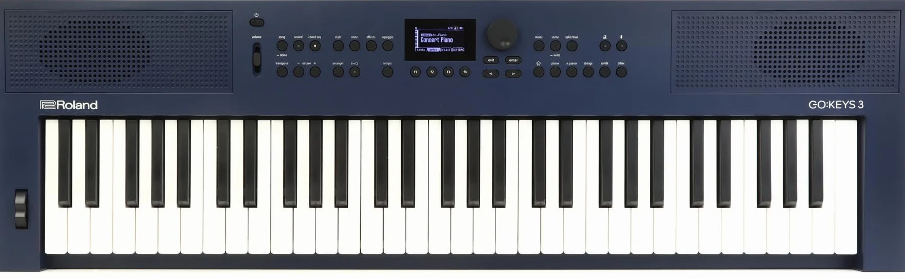 Roland GO:KEYS 3 Music Creation Keyboard | Tastiera a 61 Note | Generatore ZEN-Core con Oltre 1.000 Suoni Integrati | Diffusori Stereo Incorporati | Supporto di Audio/MIDI Bluetooth – Midnight Blue