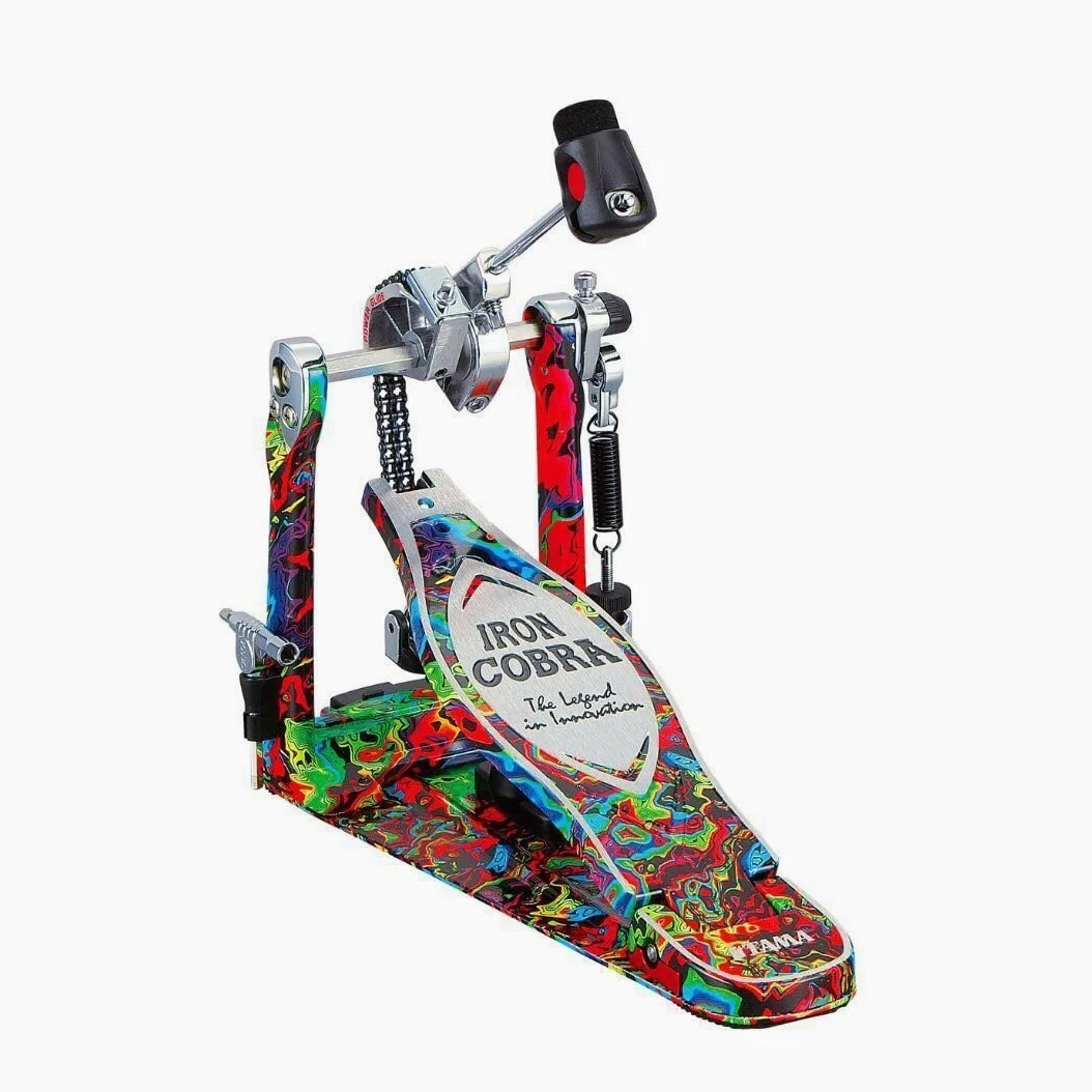 Tama HP900PMPR Einzelpedal Iron Cobra Power Gilde Psychedelic Rainbow - Pedale per batteria
