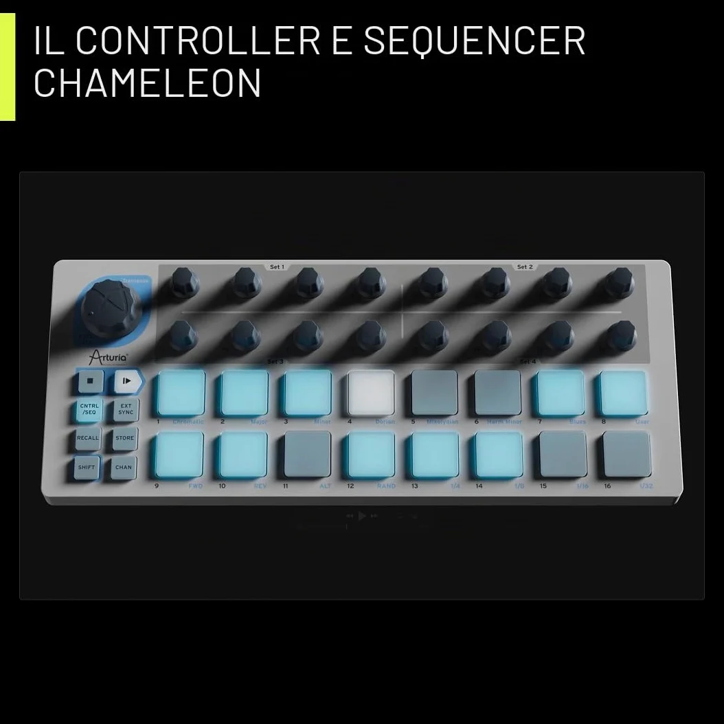 Arturia - Keystep 37 - Controller MIDI, sequencer, arpeggiatore e generatore di accordi creativo - Tastiera Slimkey a 37 note, controlli MIDI CC assegnabili, modalità Scale, connettività versatile