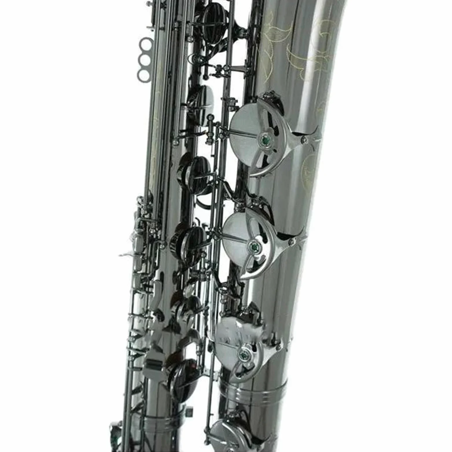 Student Sassofono Sax Professionale Per Sassofono Baritono In Ottone, Superficie Placcata In Nichel Nero, Con Custodia, Bocchino