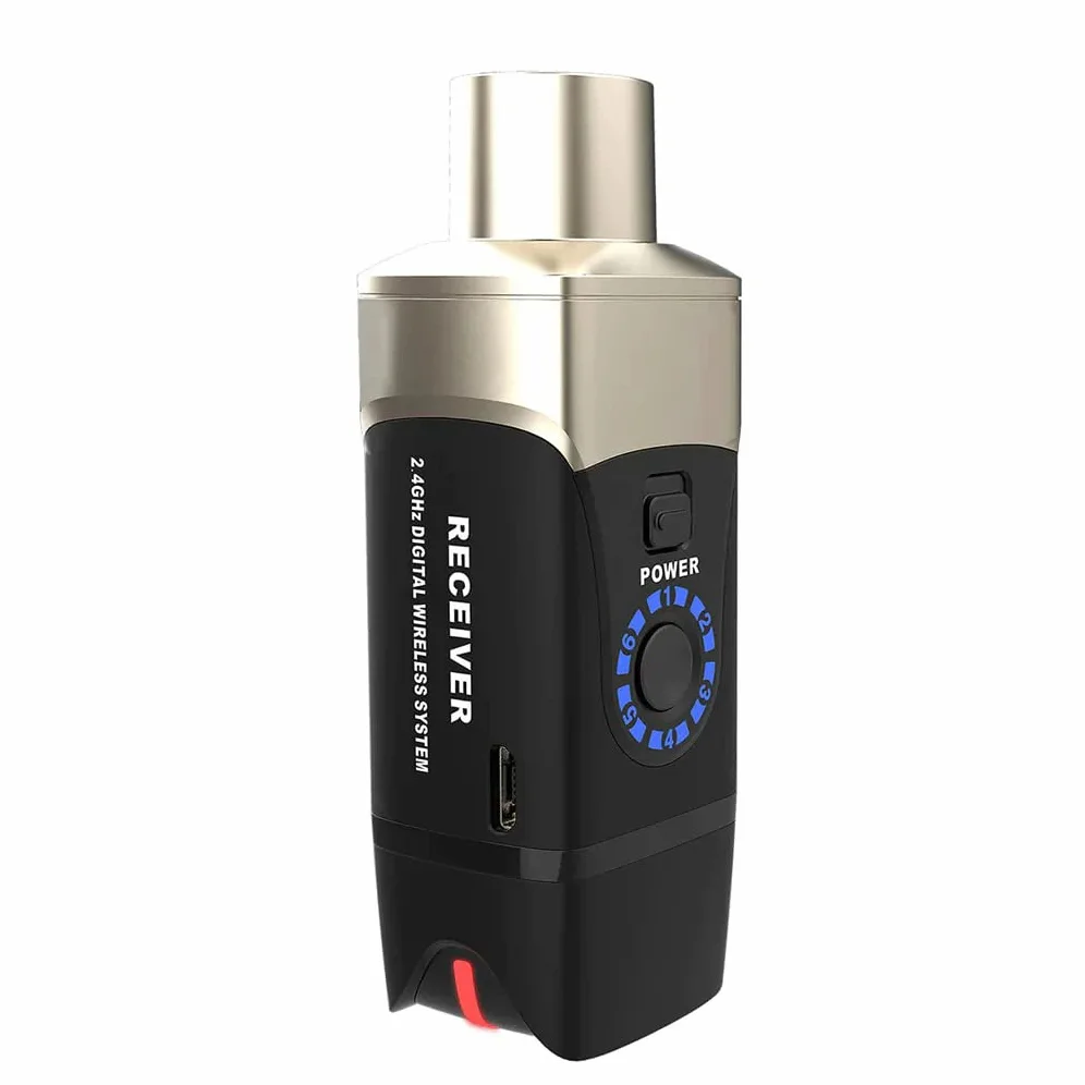 XVIVE U3R - Ricevitore per Microfono Wireless, Banda di Frequenza 2,4GHz, Audio Digitale 24-Bit/48kHz con Bassa Distorsione, 5 Ore di Autonomia e Batteria al Litio Inclusa- Da Usare con Trasmettitore