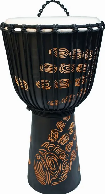Toca Street Series Carved Djembe 8" Small Hand Print TSSDJ-SHP