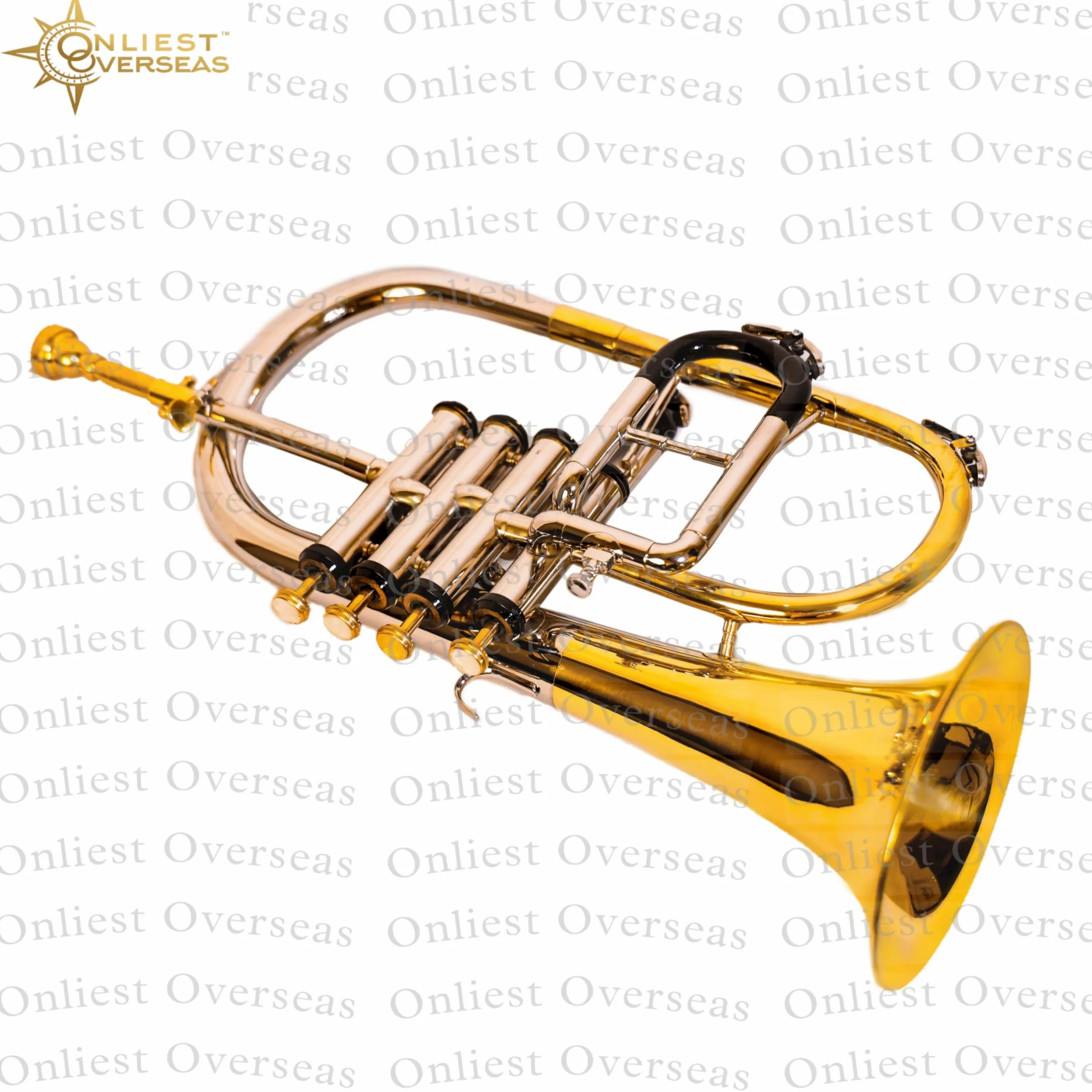 Flugel Horn 4 valvole in ottone strumento con tono caldo, valvole lisce, per musicisti e studenti.