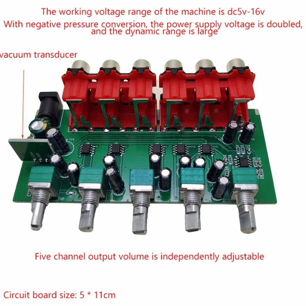 Mixer Audio SteReo 1 Input 5 Uscite Distributore Multicanale Interfaccia per Amplificatori di Potenza