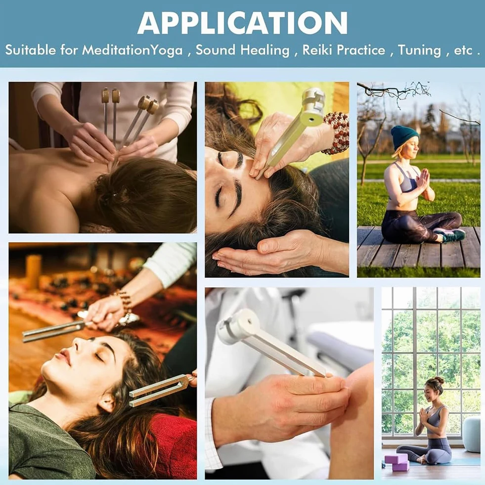 Diapason Curativo,Diapason Neurologici,12 PCS Diapason In Scatole Di Alluminio,Mantengono l'Armonia Di Mente,Adatti Per La Meditazione Terapeutica,La Terapia Dei Chakra,La Liberazione Dallo Stress