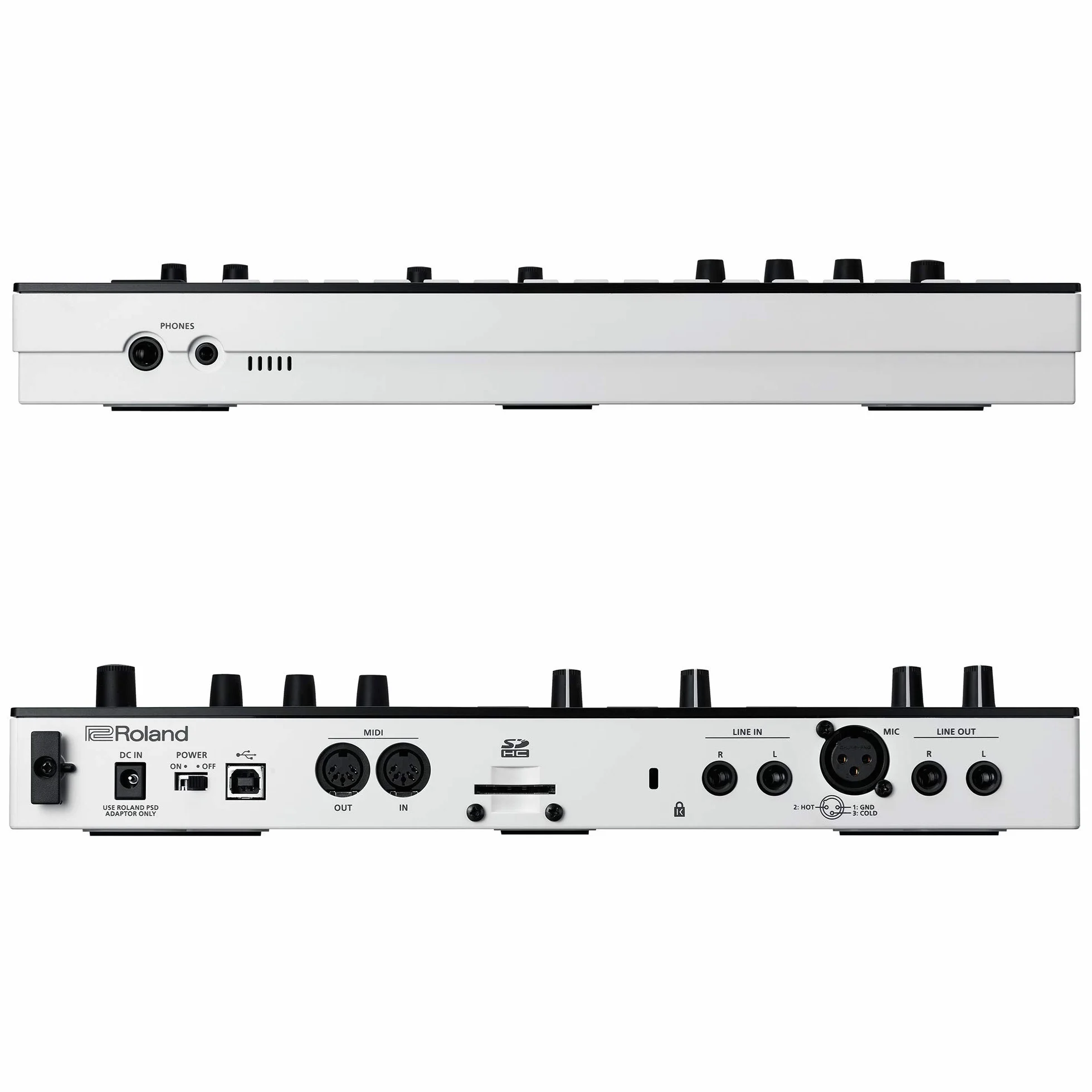 Studio di Produzione Musicale Professionale Roland VERSELAB MV-1 ZEN-Core per Compositori e Cantanti. 4x4 pad e Step Sequencer TR-REC per la batteria, le linee di basso e le parti melodiche