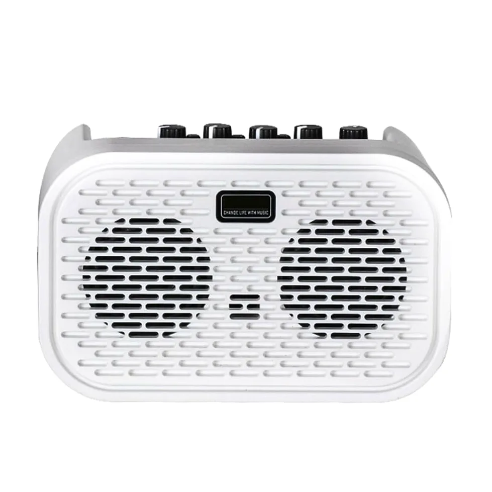 Mini Amplificatore per Chitarra Elettrica Acustica 10W Ricaricabile. Mini Amplificatore per Chitarra Elettrica Portatile con Bluetooth, Distorsione, Ritardo e Ricaricabile con Bluetooth.