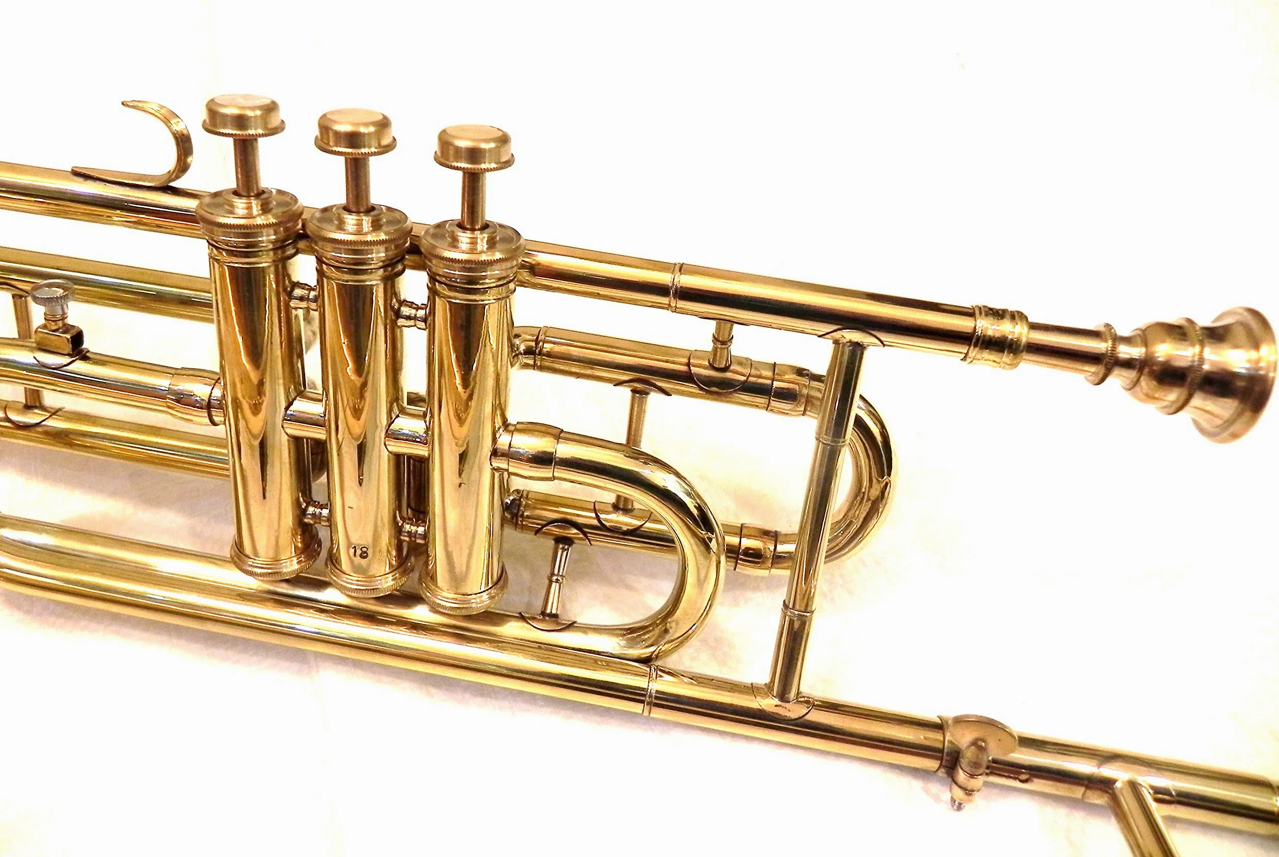 Trombone tenore in ottone a 3 valvole per trombette crossover con custodia rigida di design