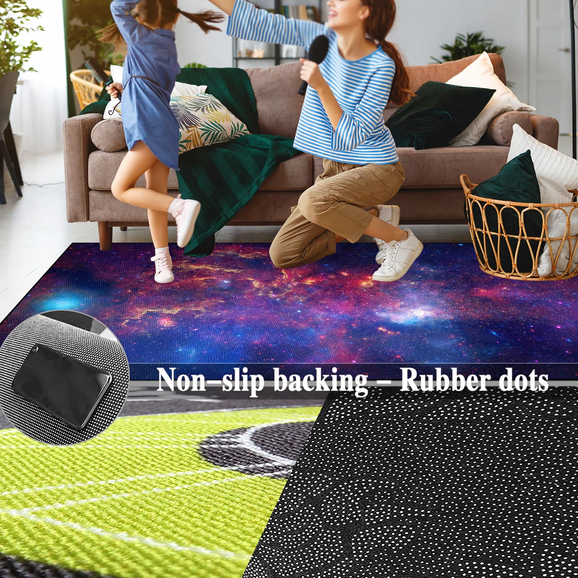 Tappeto per Batteria Tappeto a Tamburo Professionale Tappetino per Batteria Elettronica Strumenti Musicali Coperta Antiscivolo Tappetino Insonorizzato Tappeto Drum Accessori per Batteria 230 x 180 cm