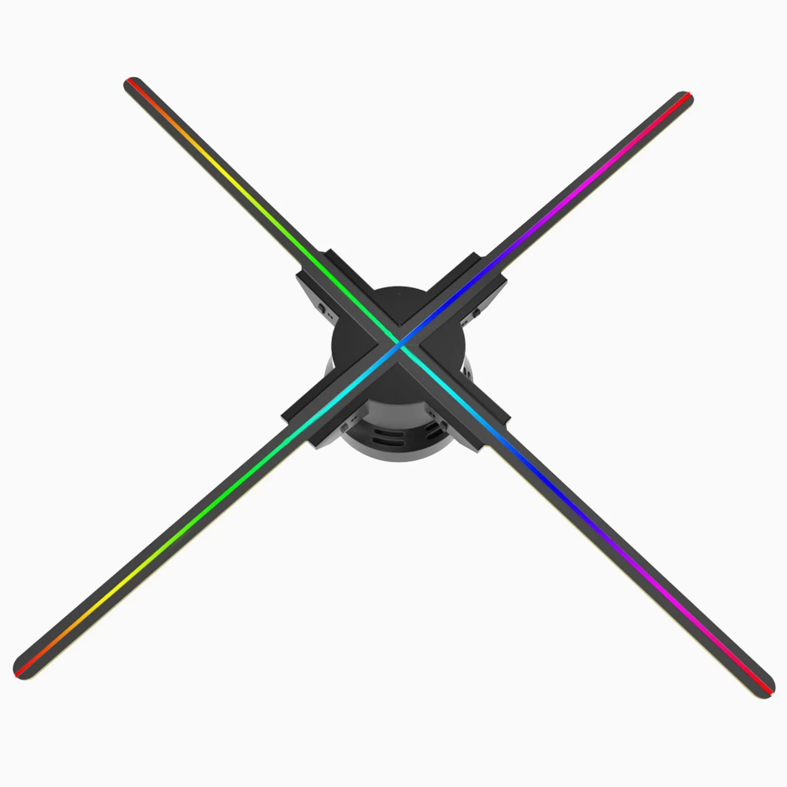 Ologramma,F52 Proiettore Di Ologrammi 3D Display Pubblicitario Fan Lettore A Parete 3D Naked Eye 2K Hd Led Photo Video Fan Con 624 Pezzi Led Perline Di Luce Telecomando Segno Display In Tempo Reale