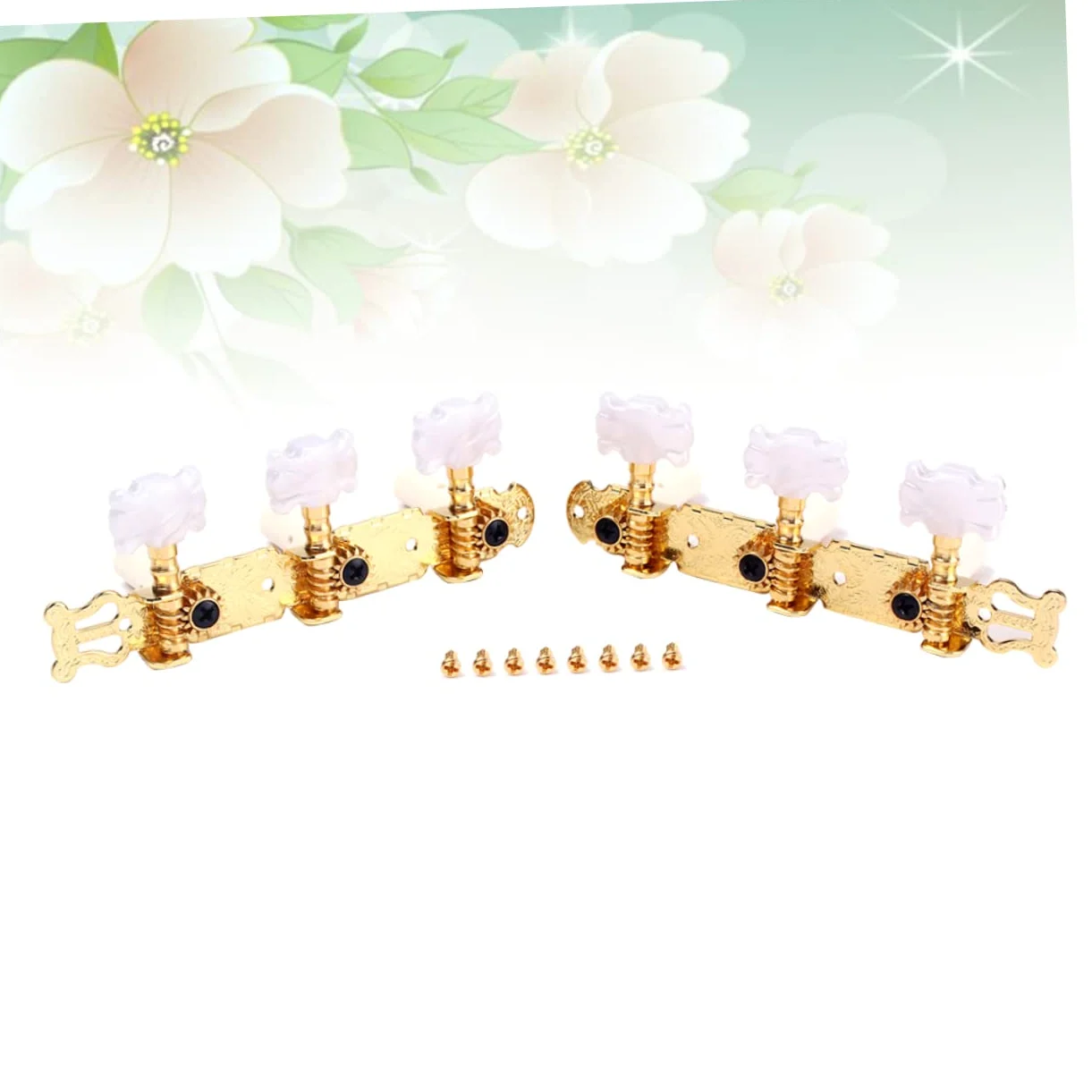 Toyvian 3paia Tuning Pegs Per Chitarra Con Testa Fiori Meccaniche Per Accordatore Per Chitarra e Acustica