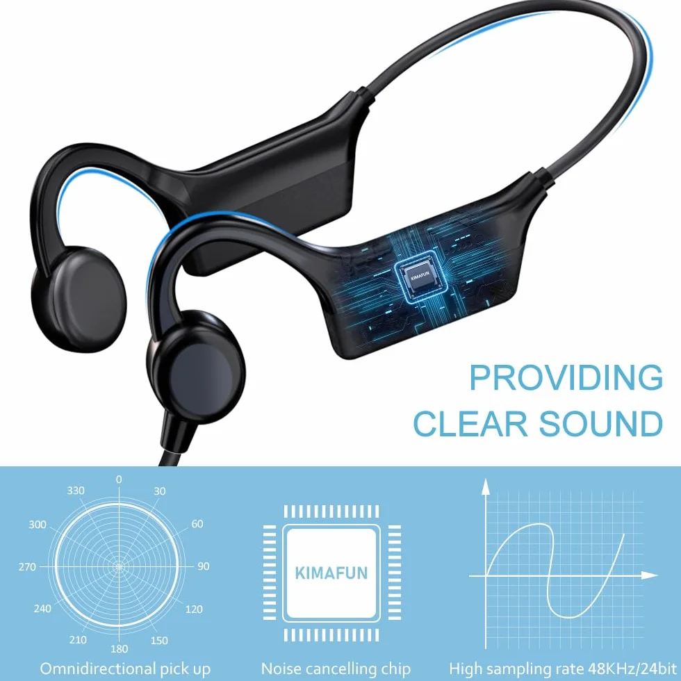 KIMAFUN 2.4G Wireless Microfono Archetto Fitness, Microfono Senza Fili IP67 Impermeabile Resistente al Sudore per Aerobica in Acqua, Allenatore di Nuoto, Fitness, Yoga, Pilates, GWP91(1TX1RX)