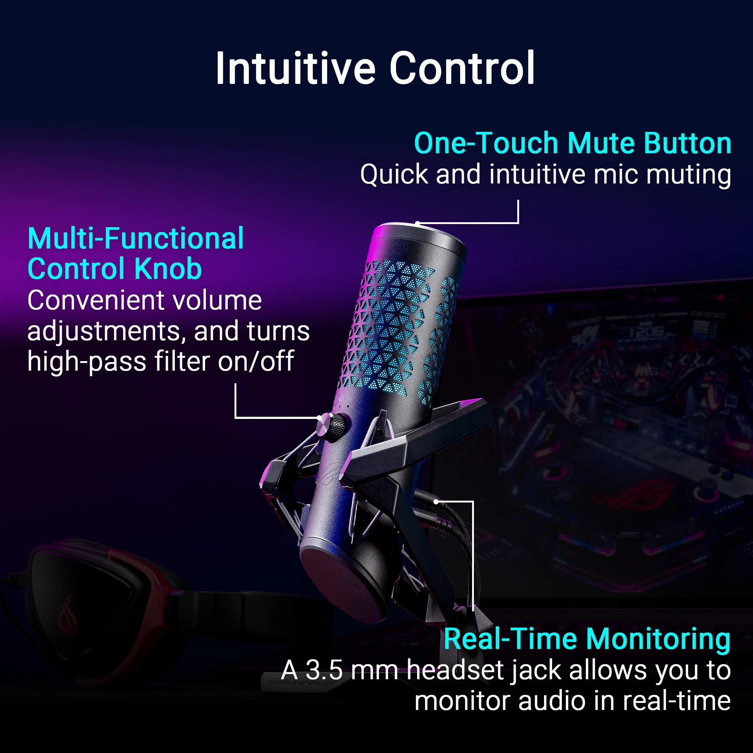 ASUS - ROG Microphone Gaming ROG CARNYX