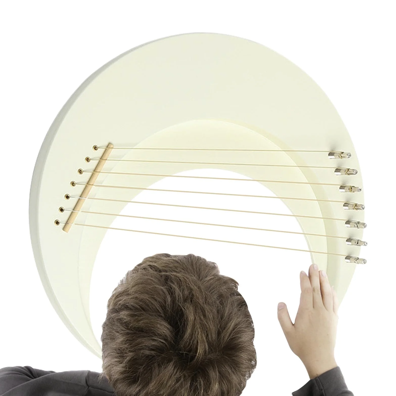 Lira Arpa strumento musicale, Lira Lira Luna 7 corde Lira Piano, strumento | musicale Crescent Strumento musicale portatile con chiave accordatura per gli amanti della musica