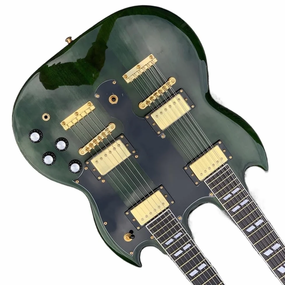 Chitarra elettrica a doppio manico personalizzata 6 + 12 corde, EDS1275, chitarra