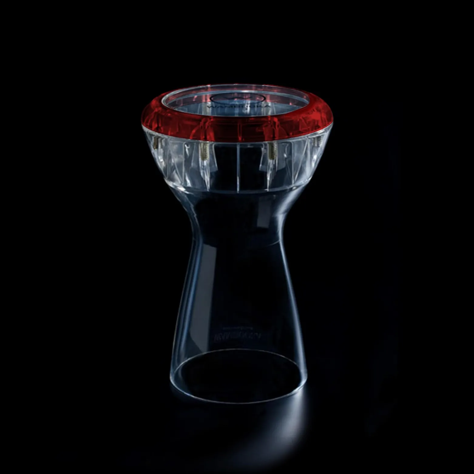 Diamond Red Ruby Darbuka, pelle da 22,5 cm, corpo unico in policarbonato, indistruttibile, leggera, trasparente, professionale con borsa, lunghezza 43 cm, ideale per uso live e studio.
