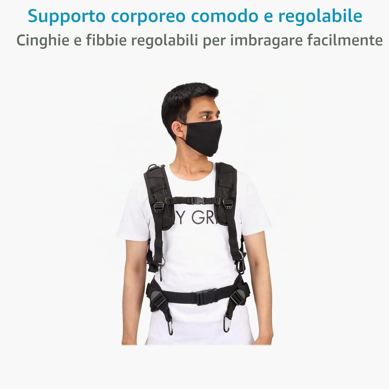 PROAIM Cube Universal Jacket per borse per registratori audio da campo. Gilet regolabile per registratori audio, fonici e mixer audio - Dotato di tasche per accessori. (JK-CBUH-01)