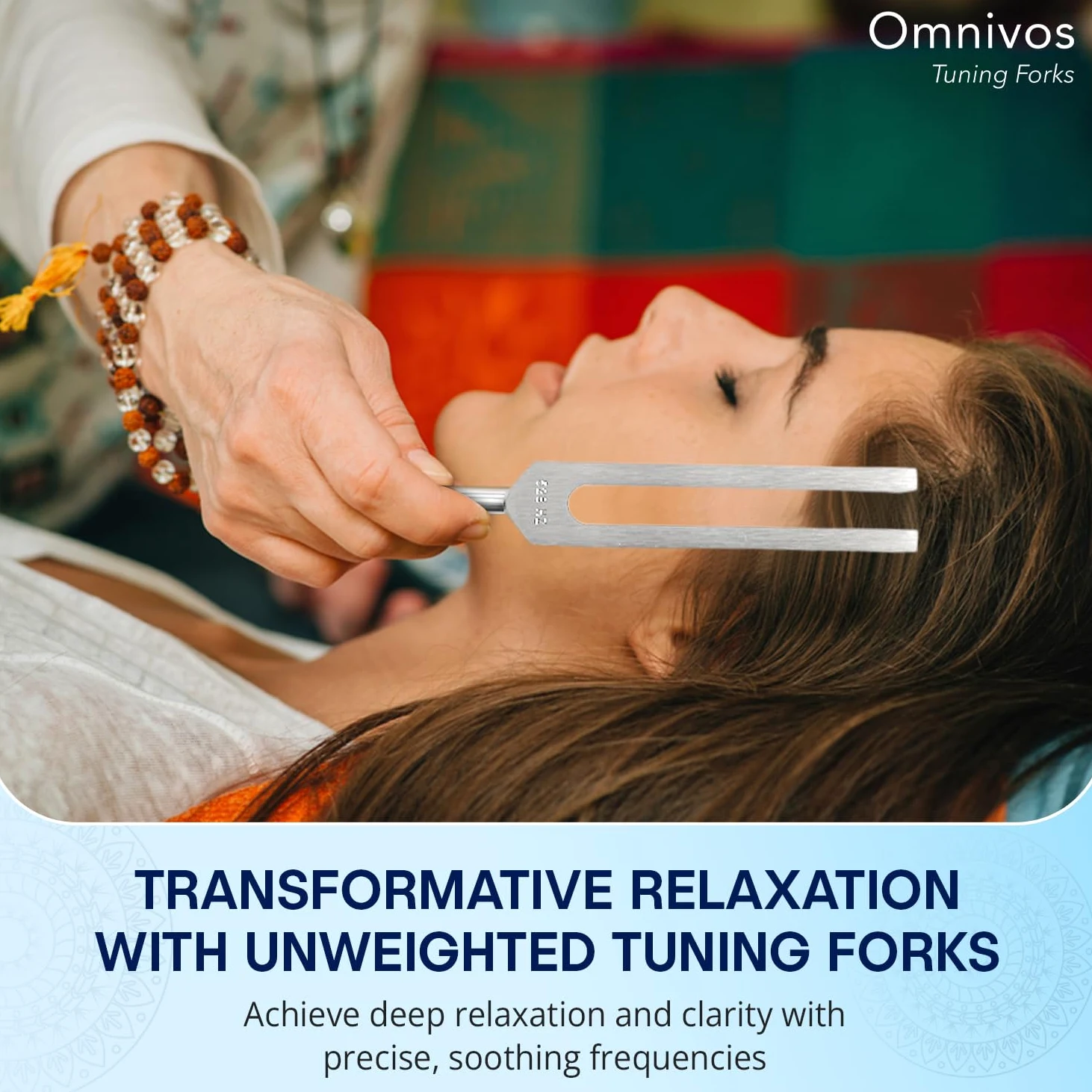 Omnivos - Diapason Solfeggio per guarigione per terapia del suono, guarigione dei chakra, include il diapason da 528 Hz, lavorato non modellato e prodotto negli Stati Uniti