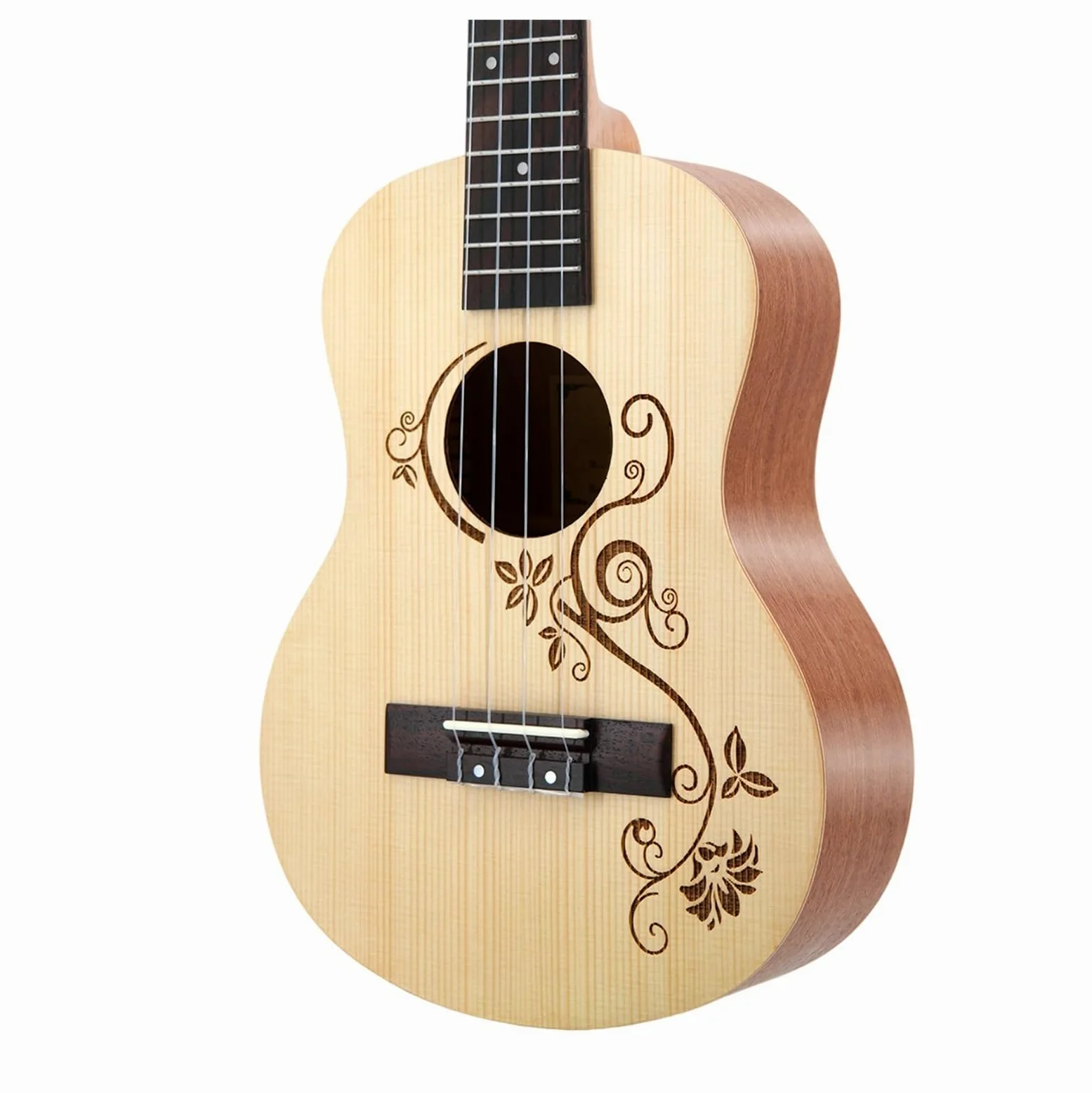 Piccolo Strumento A Corde Per Chitarra A Quattro Corde Con Motivo In Legno Di Abete Rosso Da 26 Pollici Ukulele