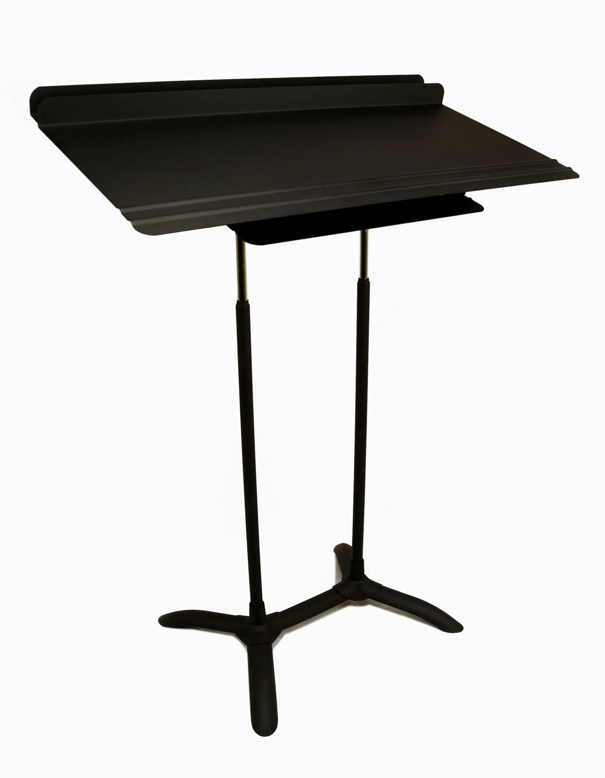 MANHASSET - 5401 LEGGIO DA ORCHESTRA NERO QUATTRO PAGINE PER DIREZIONE, Base Ampia e Stabile con Doppia Asta di Appoggio, Vano Inferiore per Accessori Integrato, Colore Nero
