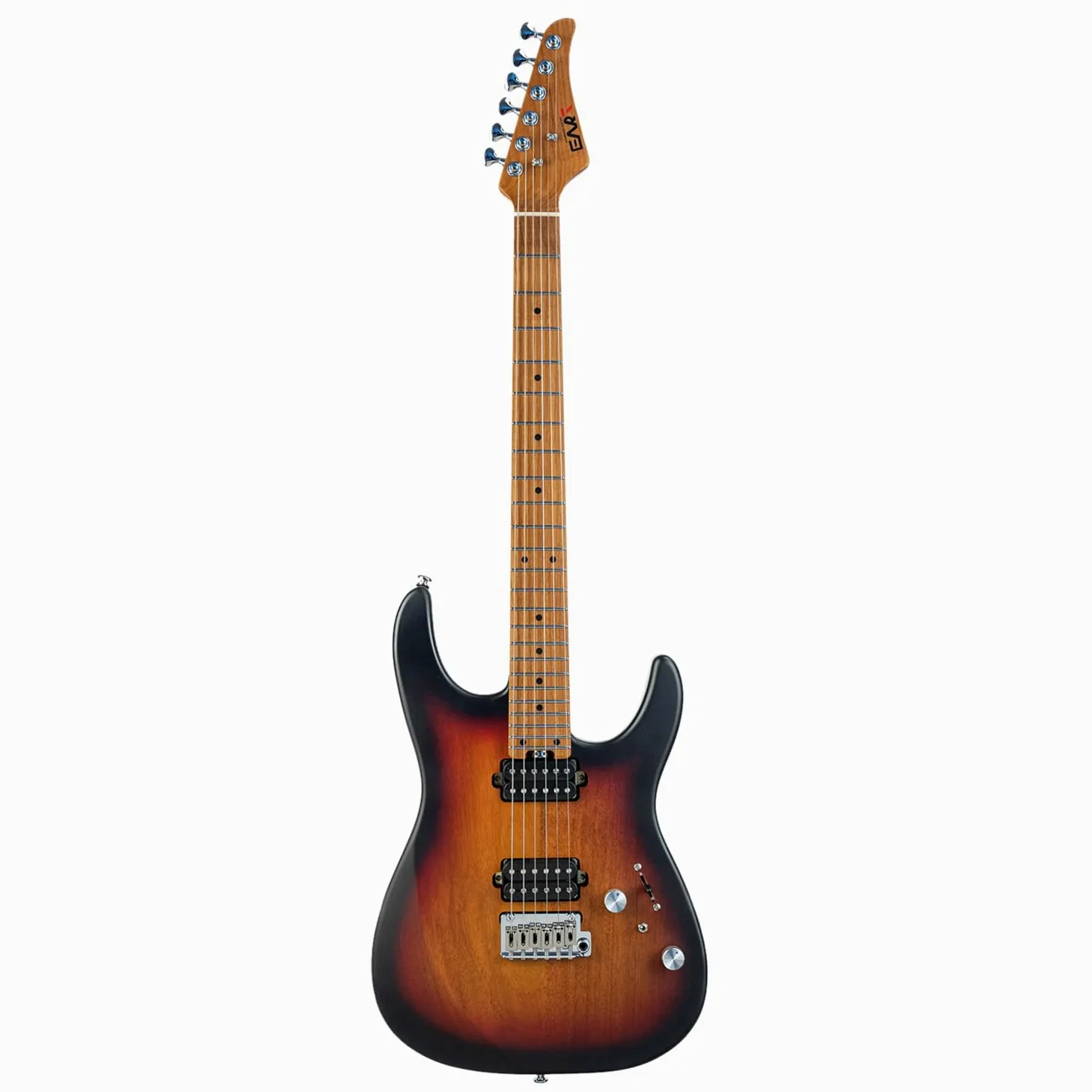 EART Chitarra elettrica a 6 corde con corpo solido EYP-OMNI24 in mogano brunito con pickup Artones-Hh-Y per giovani musicisti creativi (Sunburst)