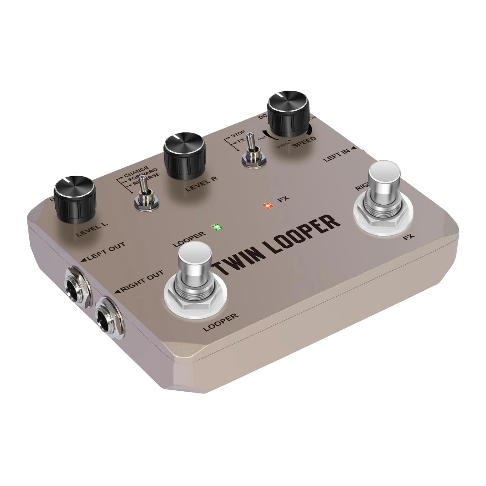 Walmeck Pedal Guitar Looper Pedal Versatile 11 Tipi di Riproduzione di 10 Minuti Registrazione a 24 Bit Effetti della Chitarra Elettrica Effetti della Chitarra in Lega di Zinco Postrina