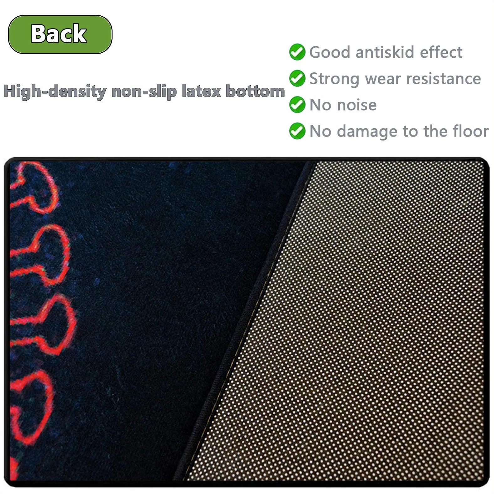 Tappeto Batteria Tappeto per Batteria Elettronica Tappetino Insonorizzato Drum Rugs Drum Carpet Drum Tappeto Coperta Grancassa Rullante Tamburo Jazz Tappetini Tappeti Rettangolari Antiscivolo