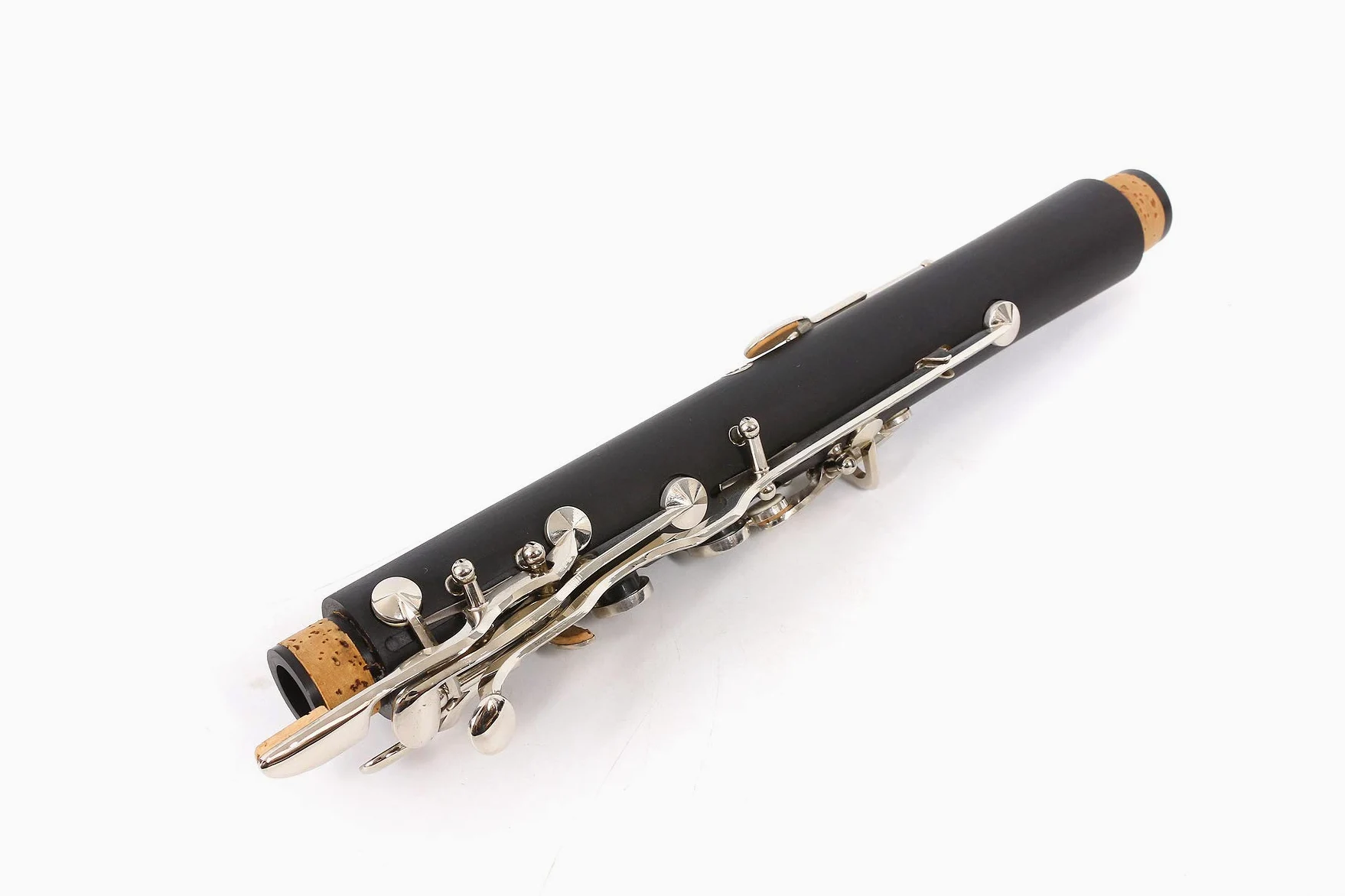 Yinfente Clarinetto professionale in legno di ebanite con chiave sol, piatto, 2 barili, con custodia, accessori per ance (tasto G)