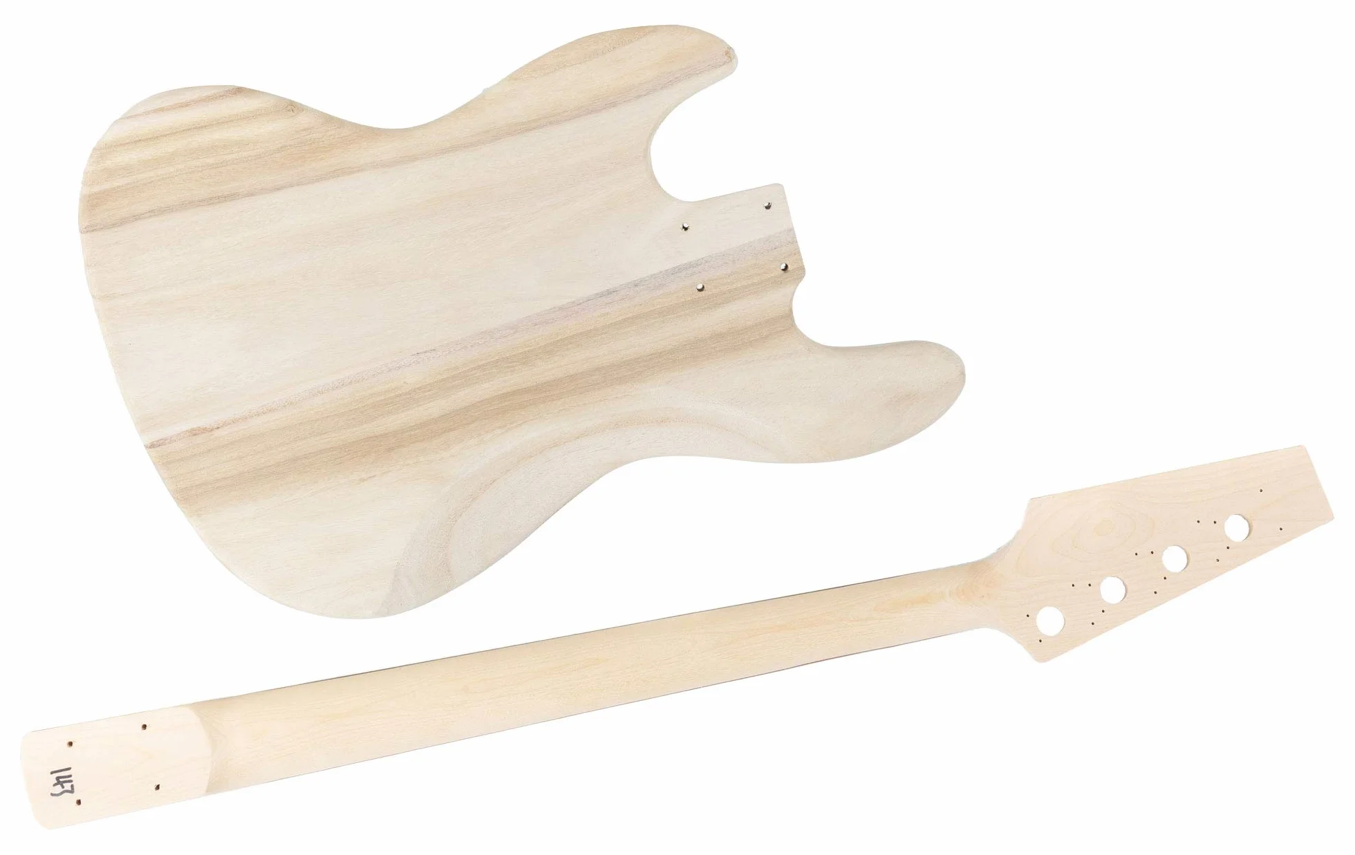 Rocktile Kit Per Basso Elettrico JB-Style, Corpo: Paulownia, Peso: 4 | "Do-it-yourself" Kit per basso elettrico, Manico: acero avvitato, Tastiera: palissandro, Pickup: 2x JB-Style single-coil