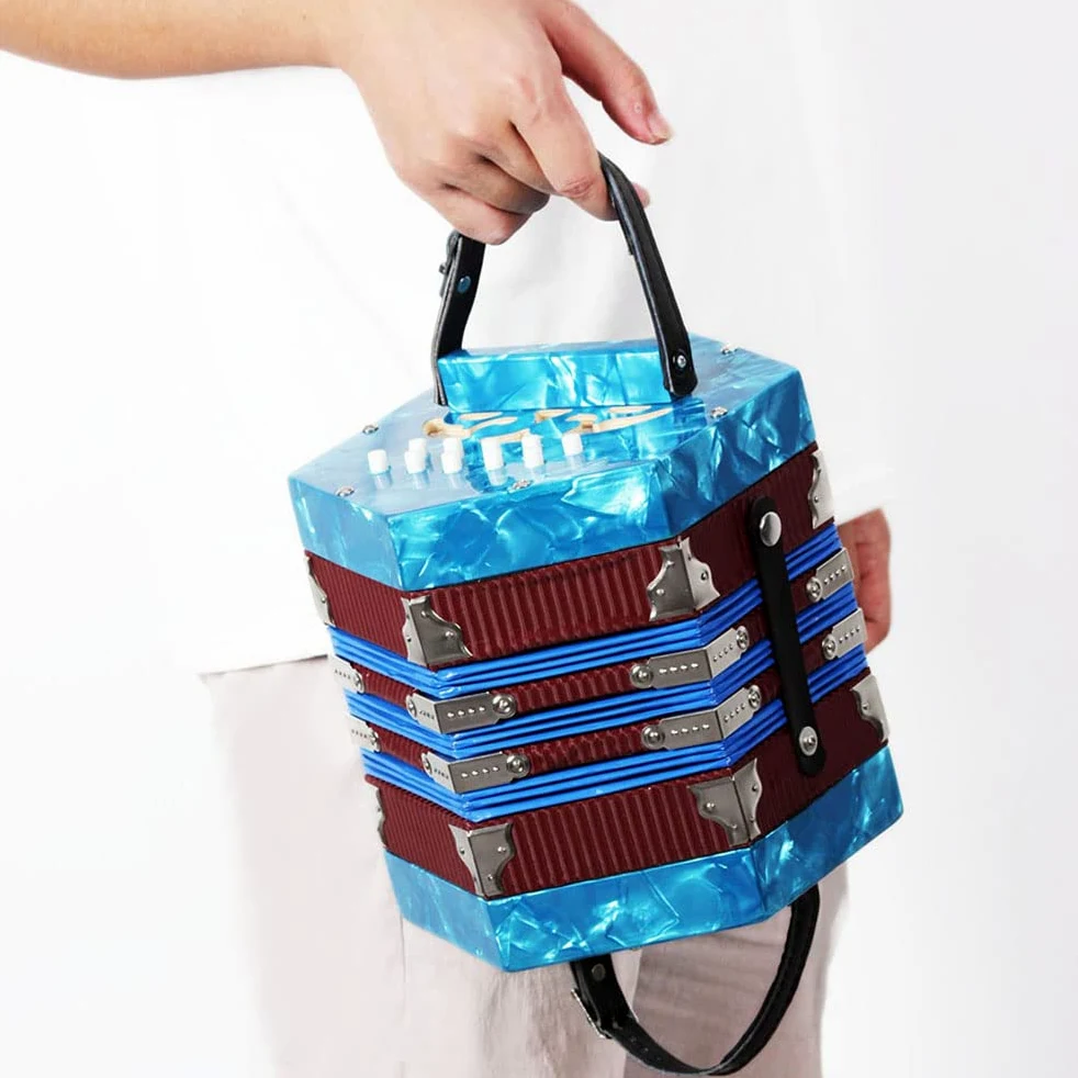 Fisarmonica Concertina Fisarmonica 20 tasti 40 Reed Anglo Style con borsa per il trasporto