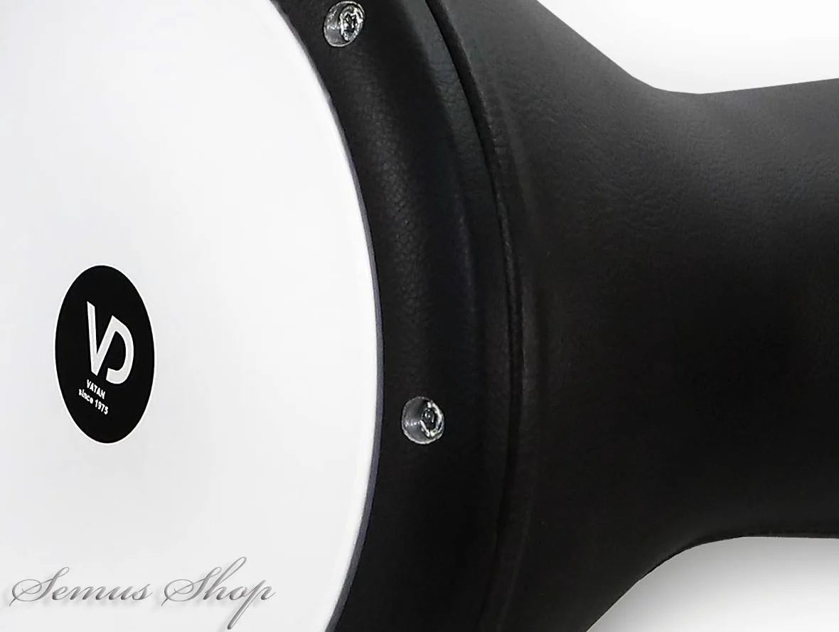 BASS Darbuka - Tamburo orientale professionale con rivestimento in pelle, accessori inclusi