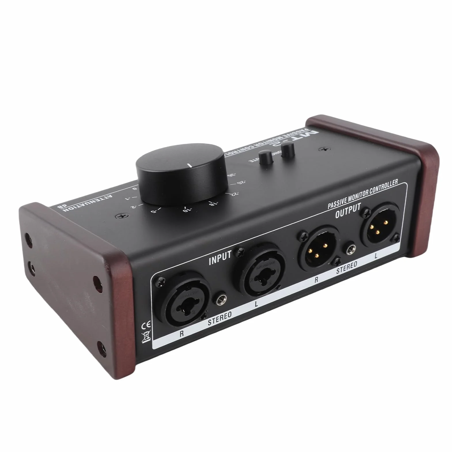 Controller Per Monitor Passivo Controller Per Monitor da Studio Passivo con Interfaccia XLR E 3,5 Mm Manopola del Volume Grande Controllo Muto Casse Monitor Controller del Volume Stereo Passivo