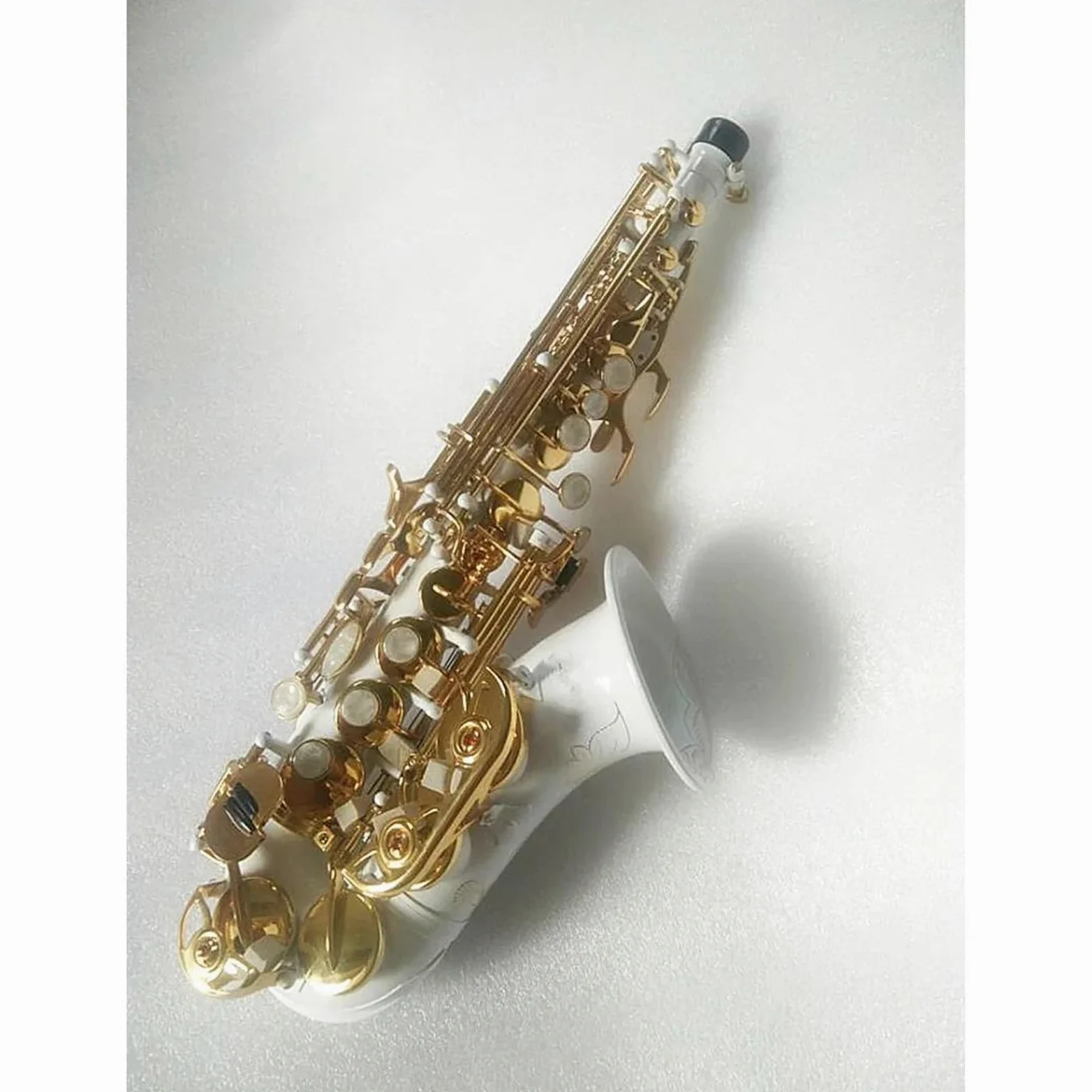 Professionale Sassofono Sassofono Soprano Sassofono Bianco Sax Soprano Curvo Allestimenti Completi