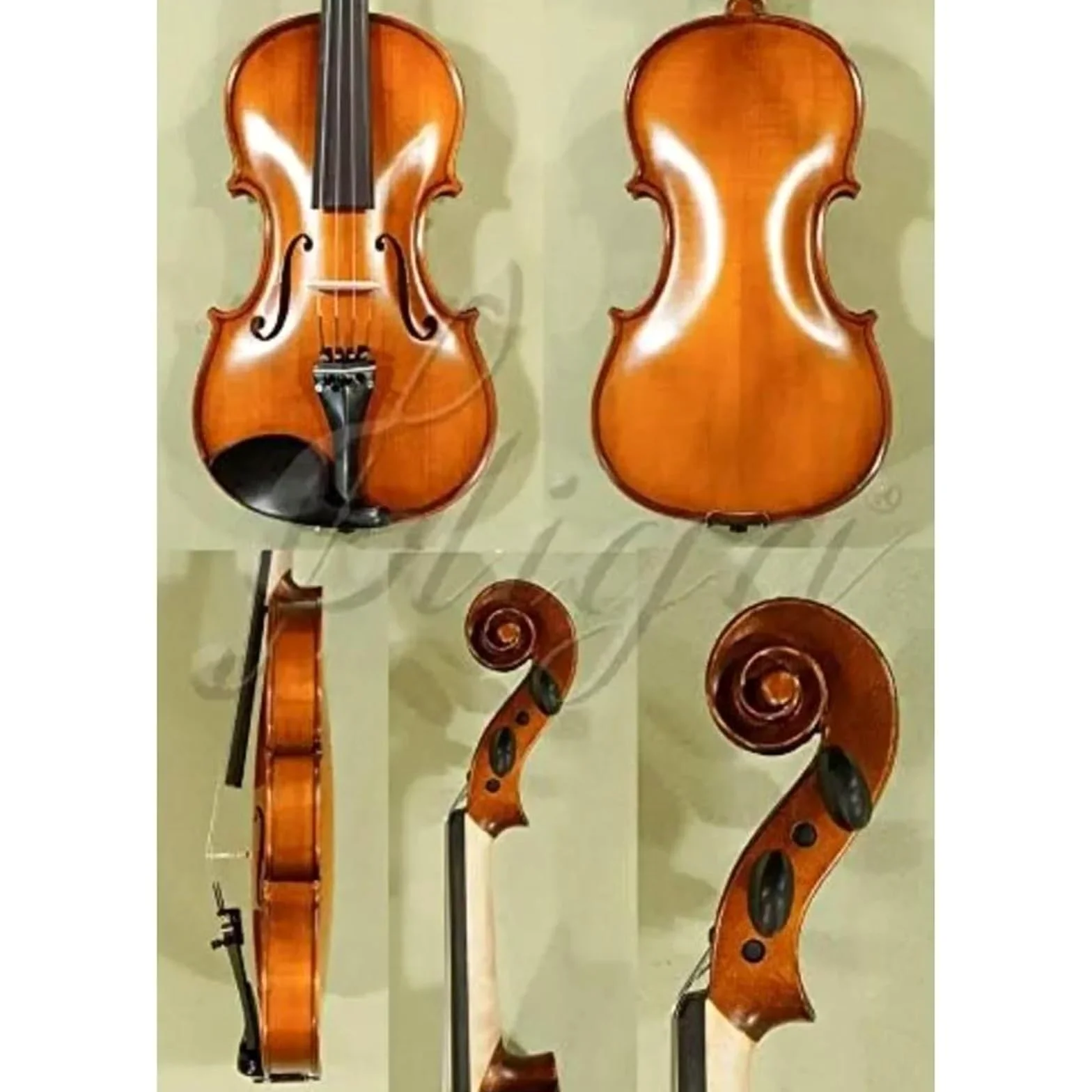 Kit Di Violino Professionale Violino 4/4 A Grandezza Naturale Violino Acustico In Legno Massello Intagliato E Verniciato A Mano
