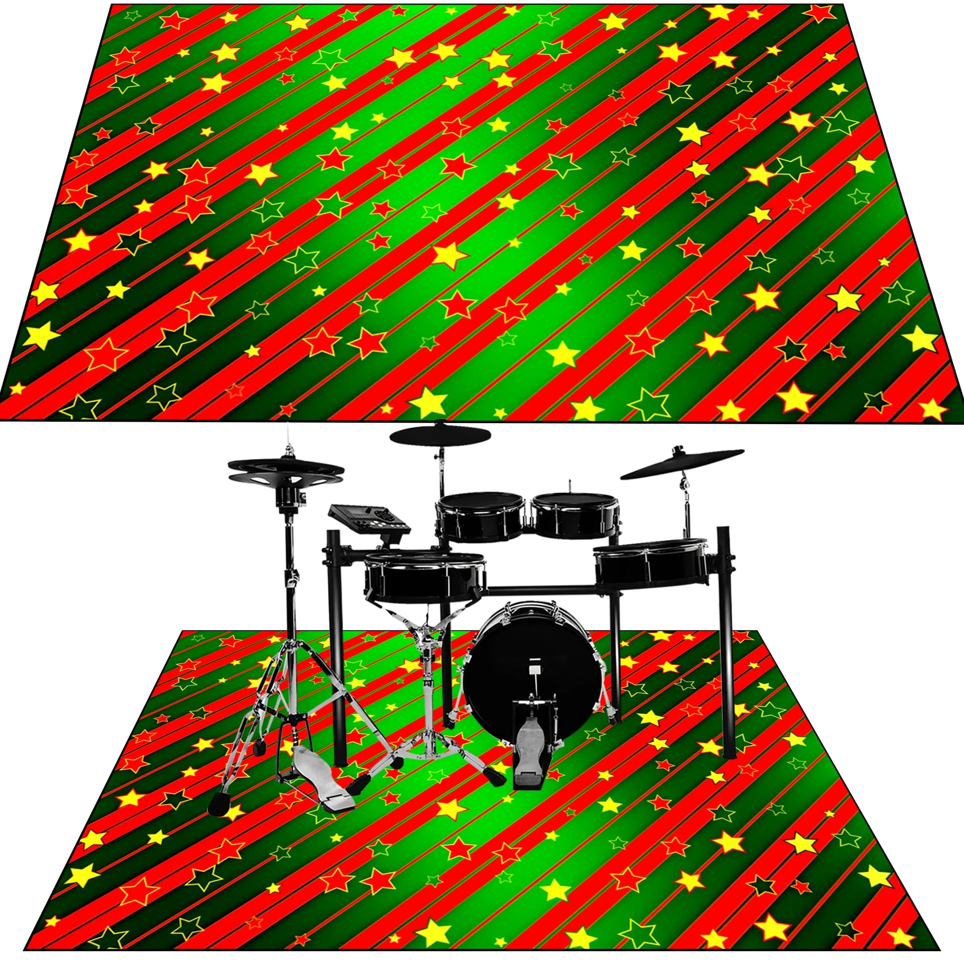 Tappeto per Batteria Professionale Tappeto a Tamburo Tappetino Insonorizzato per Batterie elettroniche Rullante Acustica Snare Drum Grancassa Strumenti Musicali Coperta Antiscivolo 230 x 180 cm