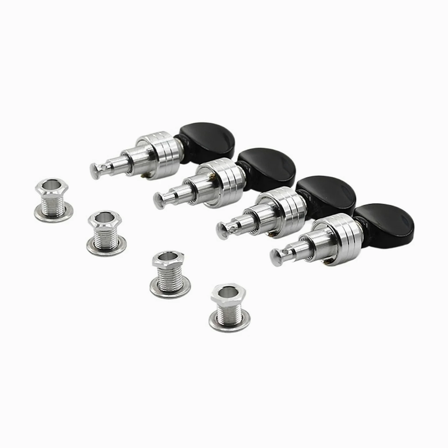 Ukulele nero e argento verticale quasi-pulsante pulsante a corda accessori strumento avvolgitore