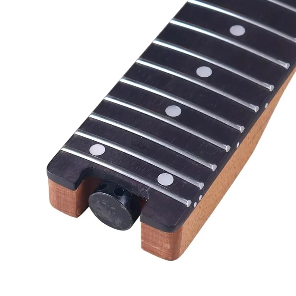 Chitarra da Viaggio Elettrica Manico Headless Acero Canadese Tostato 24 Larghezza 5.6cm Tastiera In Palissandro per 6 Corde
