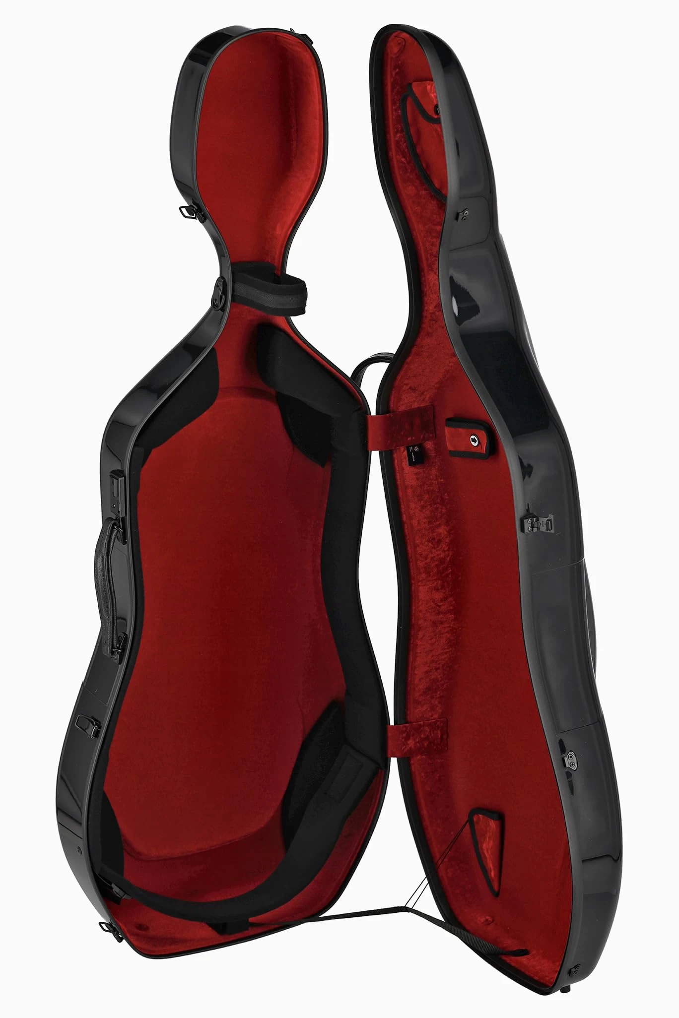 Gewa Astuccio per Violoncello AIR 3,9 kg, nero/bordeaux, Made in Germania, estremamente infrangibile, migliori proprietà di isolamento