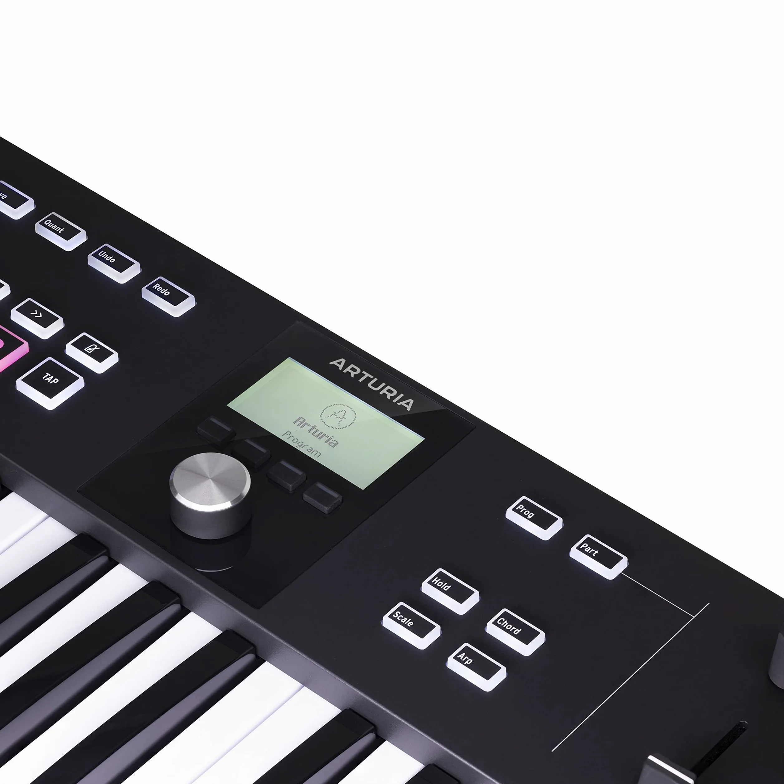 Arturia - KeyLab Essential 49 mk3 - Controller MIDI a tastiera per la produzione musicale - 49 tasti, 9 encoder, 9 fader, 1 Modulation Wheel, 1 rotellina del Pitch Bend, 8 pad - Bianco