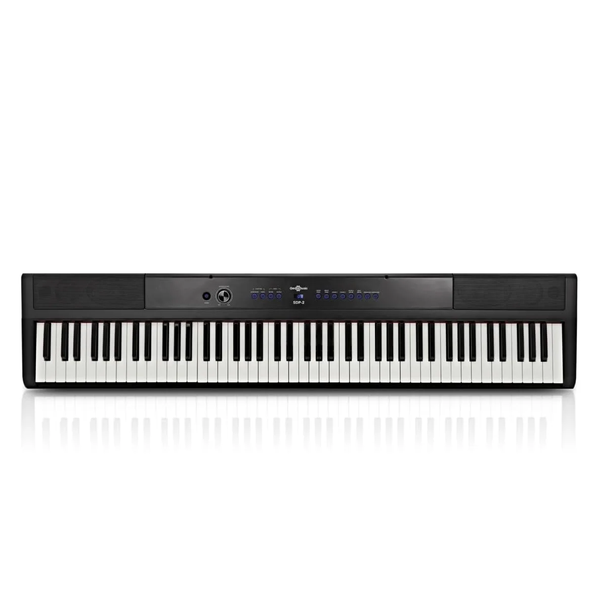 SDP-2 Pianoforte da Palcoscenico di Gear4music con Pacchetto Accessori Completo | Piano digitale 88 tasti pesati, altoparlanti stereo integrati e uscita cuffie, RCA e USB MIDI