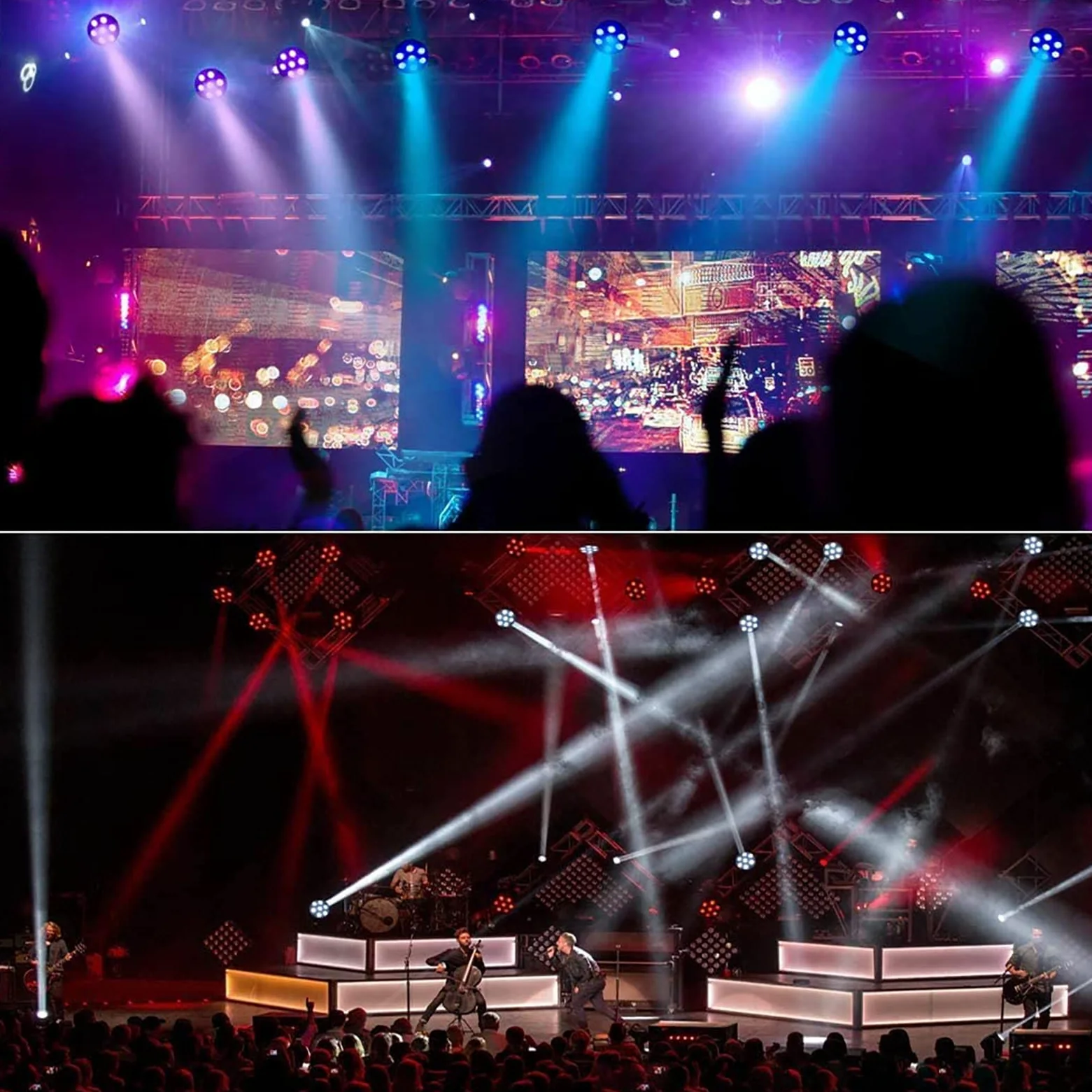 SHEHDS Luci a testa mobile a LED 7x18W RGBWA+UV 6in1 Stage Wash Light Suono Attivo DJ Luce Professionale DMX512 Strobe Luci da Discoteca per Vacanze KTV Pub Bar Show Festa di Nozze