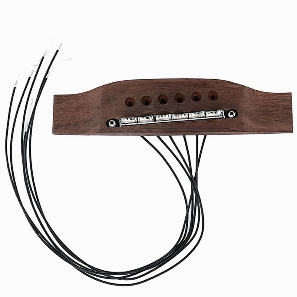 Pickups A Ponte Piezoelettrici per Chitarre Acustiche 6 Corde Componenti di Ricambio Qualità del Suono Granulosa per Chitarra Elettrica.