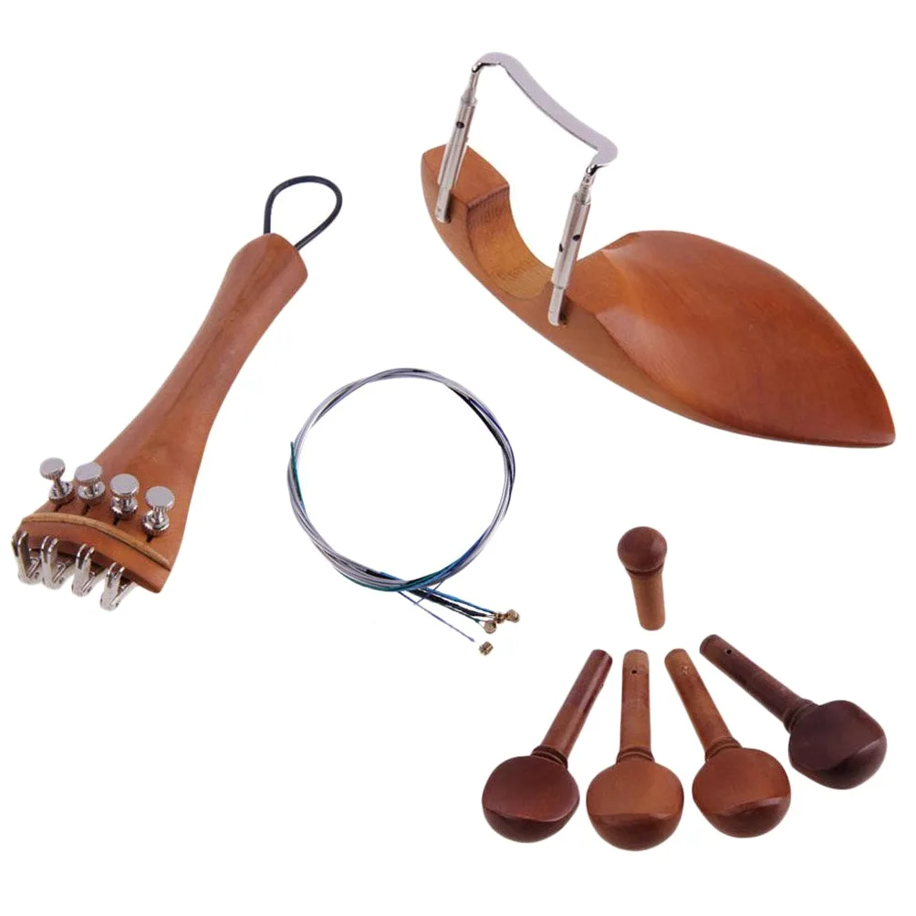 3 set 4/4 violino mentoniera cordiera accordatore fine accordatore piolo coda endpin corde