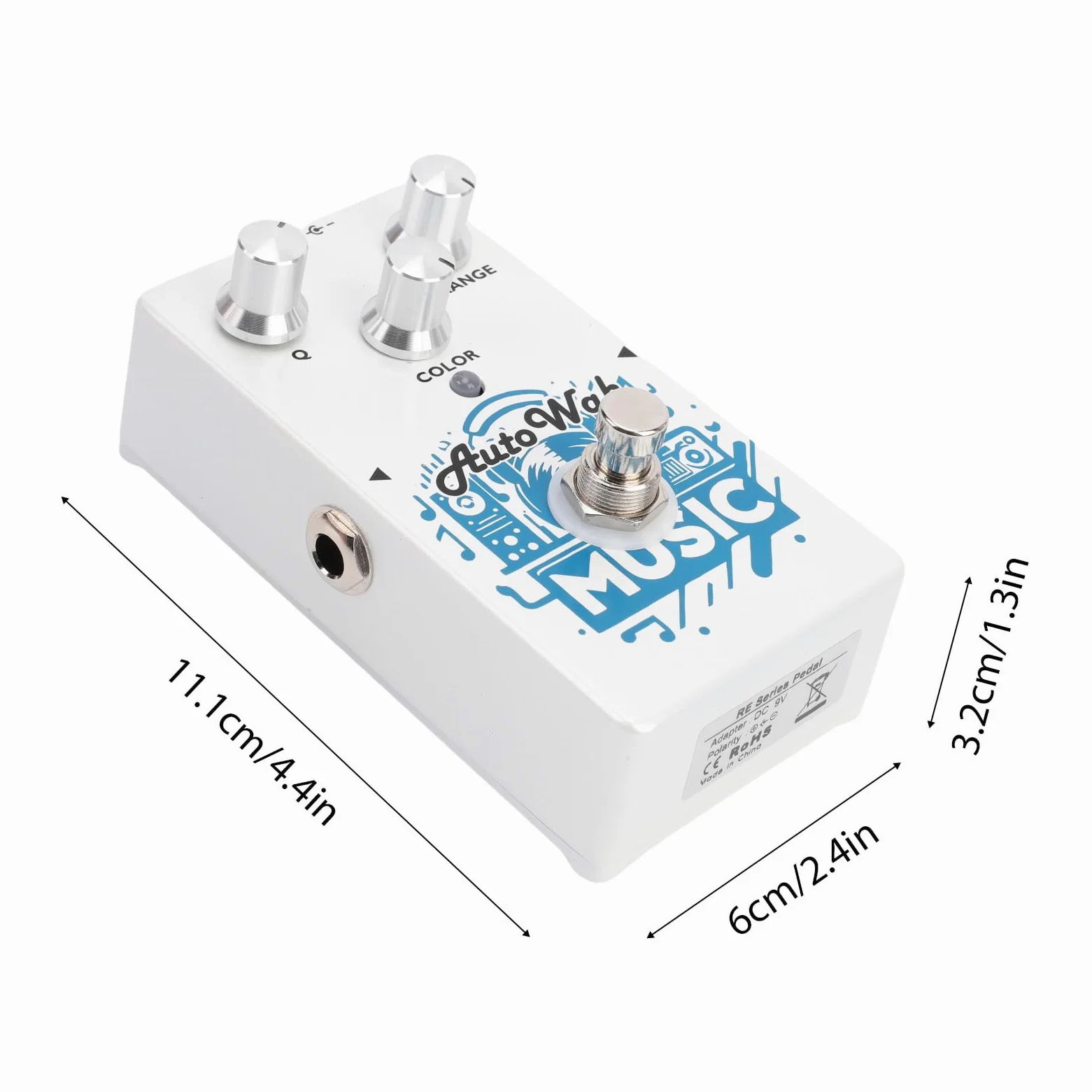 Walmeck Pedalata di Auto Wah per Chitarra Elettrica, Design Classico con Registrazione Ad Anello, Controllo a 3 Knob, Stile Funk, Performance Teatrale, Iconico Stile degli Anni '70