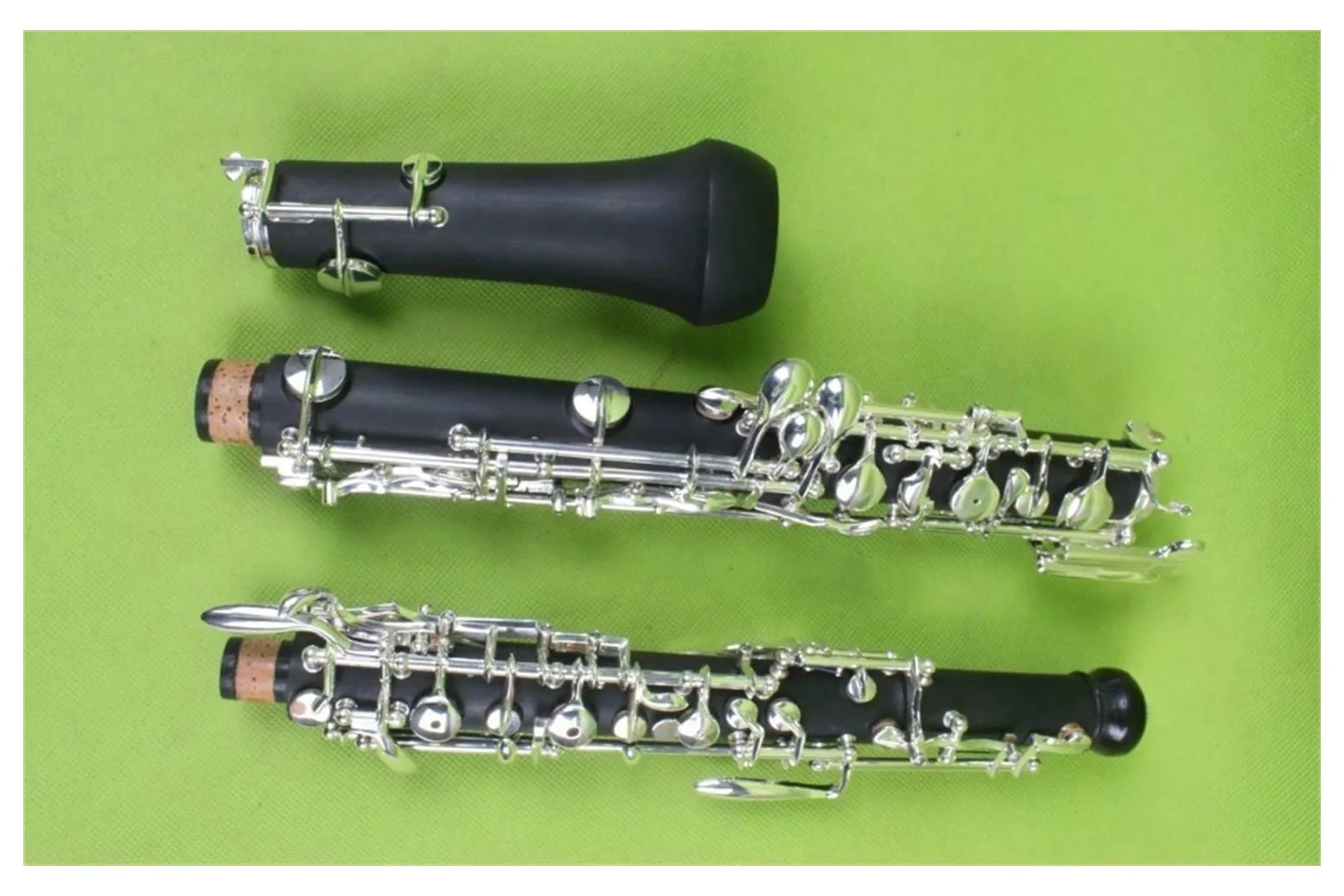 Strumento Oboe Chiave Oboe Professionale C Sinistra F Corpo in ebanite Chiave placcata Argento Custodia Professionale per Oboe Principiante di Oboe