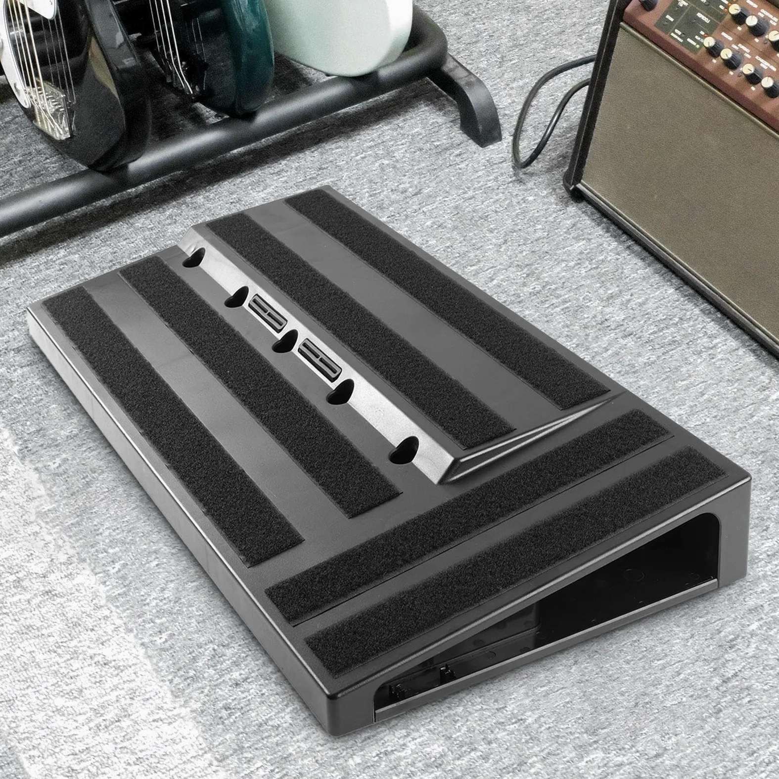 Pedalboard musicale – Heavy Duty Effect Board per chitarra e basso | Design compatto e durevole supporta più pedali, perfetta per esibizioni dal vivo studio pratica uso portatile