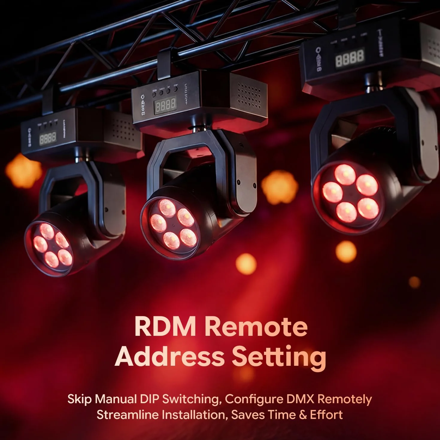 Lira LED Luce Palco Mobile 30W con Telecomando, Wash Gioco di Luce Serata 6 LED RGBW Mini Luce Festa DMX512 Effetto Fascio Controllo del Suono per DJ Discoteca Bar Concerto 2PCS