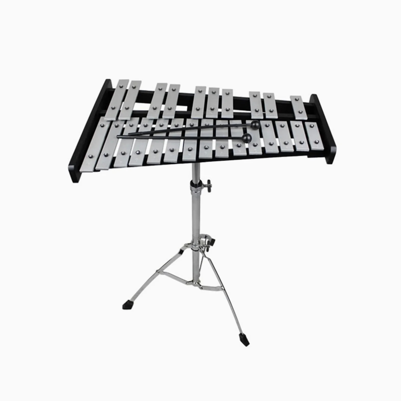 xilofono ​Legno Strumento A Percussione per Pianoforte con Piastra in Alluminio per Insegnamento con Carillon A 25 Toni Strumento A Percussione per Pianoforte con Piastra in Alluminio A 25 Toni